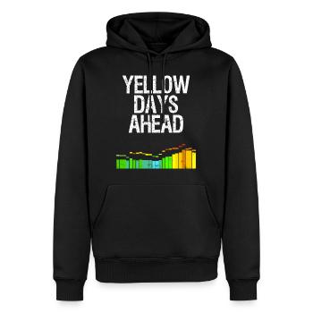 Kite Surf Spruch Yellow Days Windsurfen Geschenk - Männer Premium Bio Hoodie - Schwarz - Vorne - Nico (187cm)