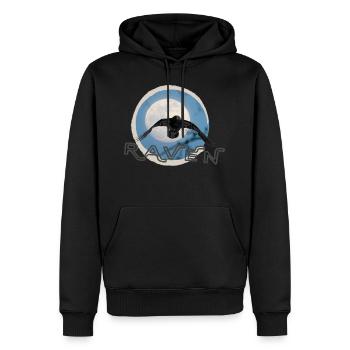 Australian Raven Full Moon - Männer Premium Bio Hoodie - Schwarz - Vorne - Nico (187cm)