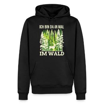 Waldarbeiter Wald Spruch Jäger Witz Geschenk - Männer Premium Bio Hoodie - Schwarz - Vorne - Nico (187cm)