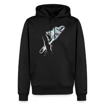 Chainsaw chainsaw for lumberjacks - Men’s Premium Organic Hoodie - black - Front - Nico (187cm)