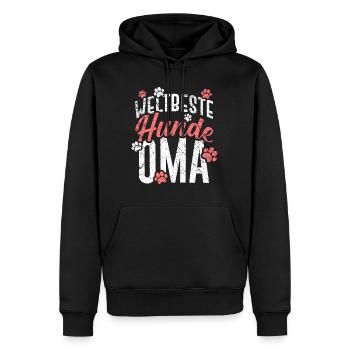Hunde Oma Geschenk Hundesitter Hundebesitzer - Männer Premium Bio Hoodie - Schwarz - Vorne - Nico (187cm)