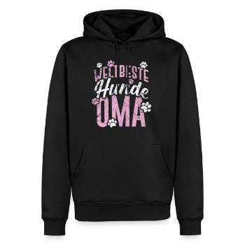 Hundebesitzer Weltbeste Hunde Oma Hundebesitzer - Männer Premium Bio Hoodie - Schwarz - Vorne - Nico (187cm)