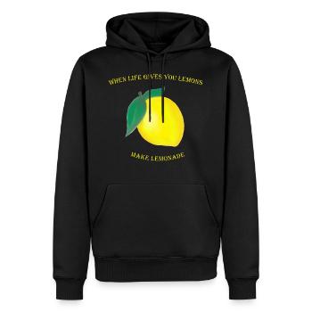 When Life Gives You Lemons Make Lemonade - Männer Premium Bio Hoodie - Schwarz - Vorne - Nico (187cm)