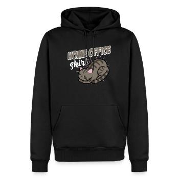 Chemise de bureau à domicile avec chaton chat chaton - Sweat à capuche Premium bio Homme - noir - Devant - Nico (187cm)