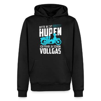 Nicht hupen fahre schon Vollgas Moped Mofa - Männer Premium Bio Hoodie - Schwarz - Vorne - Nico (187cm)