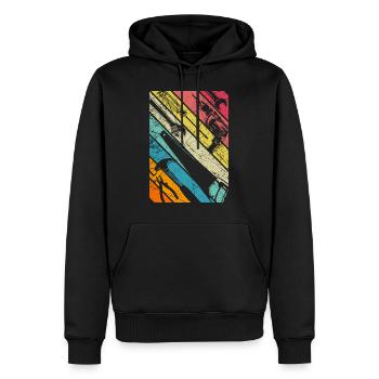Artisans outil vintage design cadeau rétro - Sweat à capuche Premium bio Homme - noir - Devant - Nico (187cm)