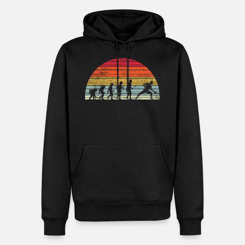 Evolution de tennis de table - Sweat à capuche Premium bio Homme - noir