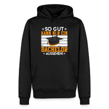 Bachelor Abschluss 2021 Geschenk Bachelorabschluss - Männer Premium Bio Hoodie - Schwarz - Vorne - Nico (187cm)