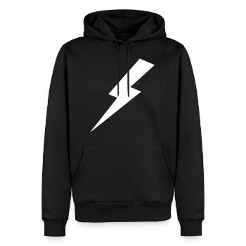 Lightning Bolt - Männer Premium Bio Hoodie - Schwarz - Vorne - Nico (187cm)