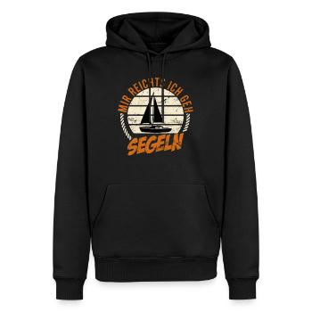 Segelboot Spruch mir reichts gehe segeln Yacht - Männer Premium Bio Hoodie - Schwarz - Vorne - Nico (187cm)