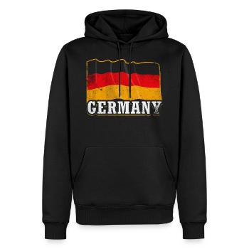 Allemagne - Sweat à capuche Premium bio Homme - noir - Devant - Nico (187cm)