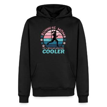 Running Gift Women's Running Mom Mom Saying - Men’s Premium Organic Hoodie - black - Front - Nico (187cm)