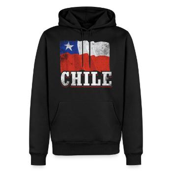 Chile Flagge - Männer Premium Bio Hoodie - Schwarz - Vorne - Nico (187cm)