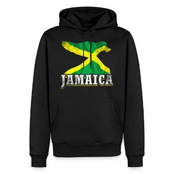 Drapeau de la Jamaïque - Sweat à capuche Premium bio Homme - noir - Devant - Nico (187cm)