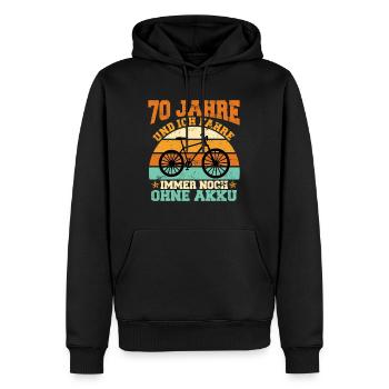 Alter Mann 70 Jahre 70. Geburtstag Geschenk - Männer Premium Bio Hoodie - Schwarz - Vorne - Nico (187cm)