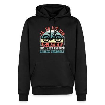 Das ist ein E-Bike das dich überholt Fahrrad - Männer Premium Bio Hoodie - Schwarz - Vorne - Nico (187cm)