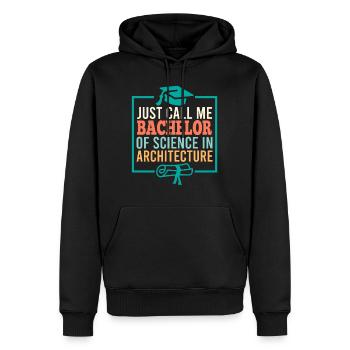 Bachelor of Science in Architektur Abschluss 2021 - Männer Premium Bio Hoodie - Schwarz - Vorne - Nico (187cm)