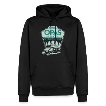 Coole Opas fahren Wohnmobil Camper Camping Spruch - Männer Premium Bio Hoodie - Schwarz - Vorne - Nico (187cm)