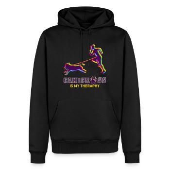 Canicross is my Therapy Trainhund Sport cadeau - Sweat à capuche Premium bio Homme - noir - Devant - Nico (187cm)