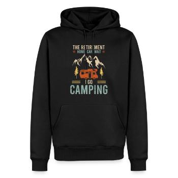 Renter Camping Camping Cadeau Camping Camping - Sweat à capuche Premium bio Homme - noir - Devant - Nico (187cm)