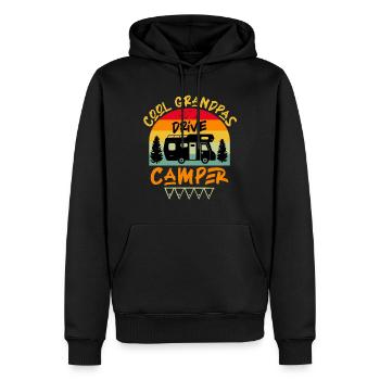 Cool grands-pères conduisent campeurs grand-père rengaine - Sweat à capuche Premium bio Homme - noir - Devant - Nico (187cm)