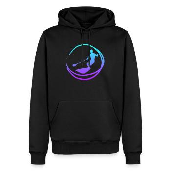 Stand paddle silhouette SUP cadeau paddle - Sweat à capuche Premium bio Homme - noir - Devant - Nico (187cm)