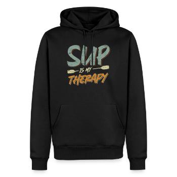SUP Stand up Paddle Sort SUP is my therapy - Sweat à capuche Premium bio Homme - noir - Devant - Nico (187cm)