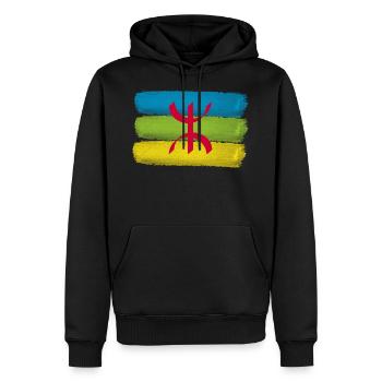 Amazigh - Men’s Premium Organic Hoodie - black - Front - Nico (187cm)