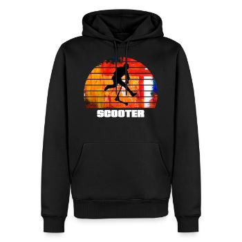 Roller - Männer Premium Bio Hoodie - Schwarz - Vorne - Nico (187cm)