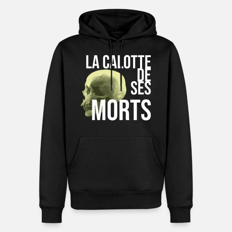 La calotte de ses morts - Sweat à capuche Premium bio Homme - noir