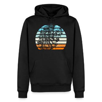 Chinesischer Drache - Männer Premium Bio Hoodie - Schwarz - Vorne - Nico (187cm)