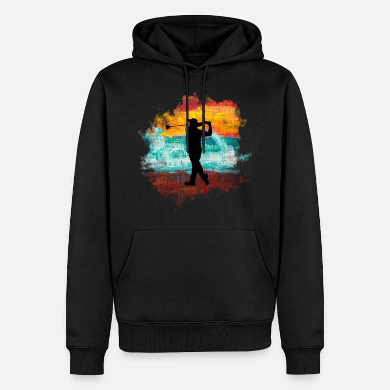 Golf - Sweat à capuche Premium bio Homme - noir