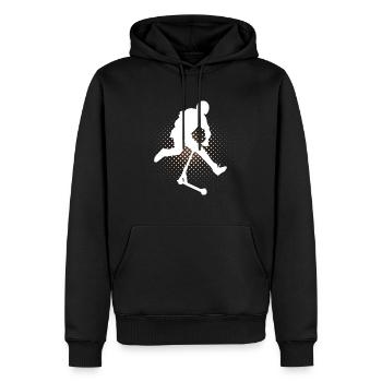 Freestyle-Roller - Männer Premium Bio Hoodie - Schwarz - Vorne - Nico (187cm)