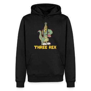 Grande chemise d'anniversaire enfant pour leur - Sweat à capuche Premium bio Homme - noir - Devant - Nico (187cm)