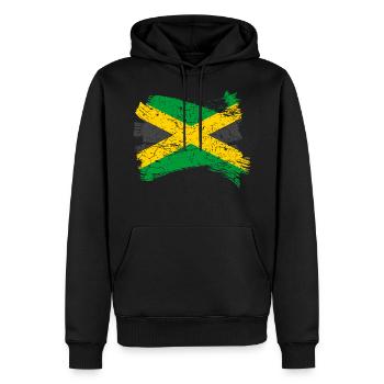 Drapeau de la Jamaïque - Sweat à capuche Premium bio Homme - noir - Devant - Nico (187cm)