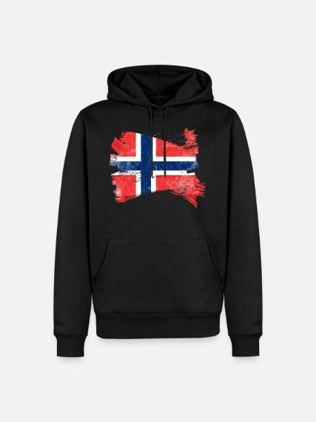 Norway Flag - Men’s Premium Organic Hoodie - black