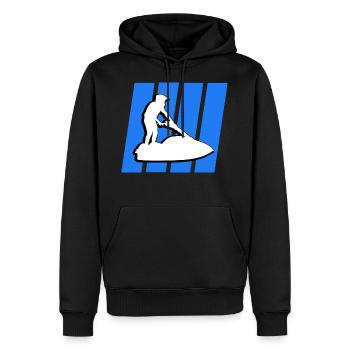 jet ski - Sweat à capuche Premium bio Homme - noir - Devant - Nico (187cm)