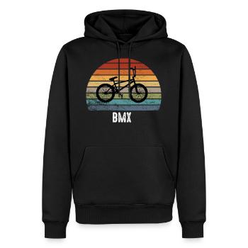 BMX - Men’s Premium Organic Hoodie - black - Front - Nico (187cm)