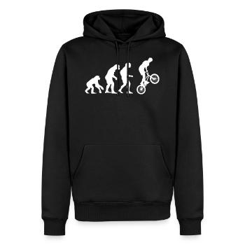 Evolution - BMX - Sweat à capuche Premium bio Homme - noir - Devant - Nico (187cm)
