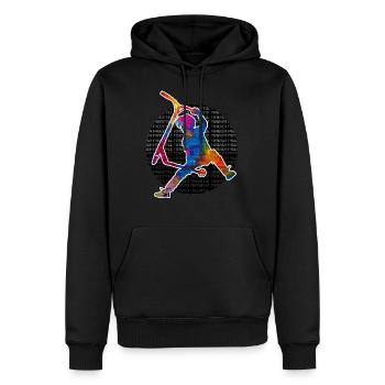 Freestyle-Roller - Männer Premium Bio Hoodie - Schwarz - Vorne - Nico (187cm)