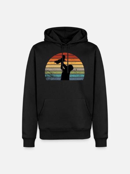 Père et fille - Sweat à capuche Premium bio Homme - noir