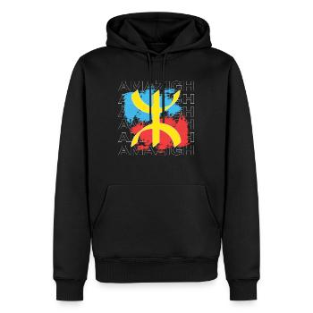 Amazigh - Men’s Premium Organic Hoodie - black - Front - Nico (187cm)