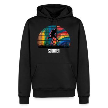 Roller - Männer Premium Bio Hoodie - Schwarz - Vorne - Nico (187cm)