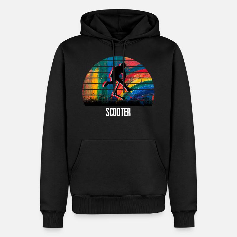 Roller - Männer Premium Bio Hoodie - Schwarz