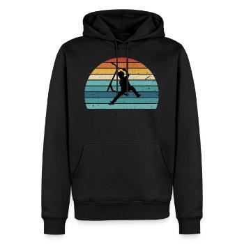Freestyle-Roller - Männer Premium Bio Hoodie - Schwarz - Vorne - Nico (187cm)