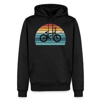Bmx - Männer Premium Bio Hoodie - Schwarz - Vorne - Nico (187cm)