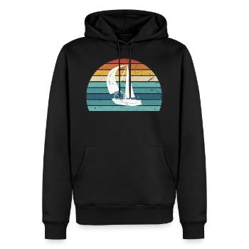 Voile - Sweat à capuche Premium bio Homme - noir - Devant - Nico (187cm)