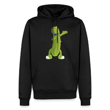 Amateur de cornichons? Tamponner Le Concombre Dab - Sweat à capuche Premium bio Homme - noir - Devant - Nico (187cm)