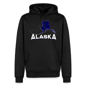 Alaska - Sweat à capuche Premium bio Homme - noir - Devant - Nico (187cm)