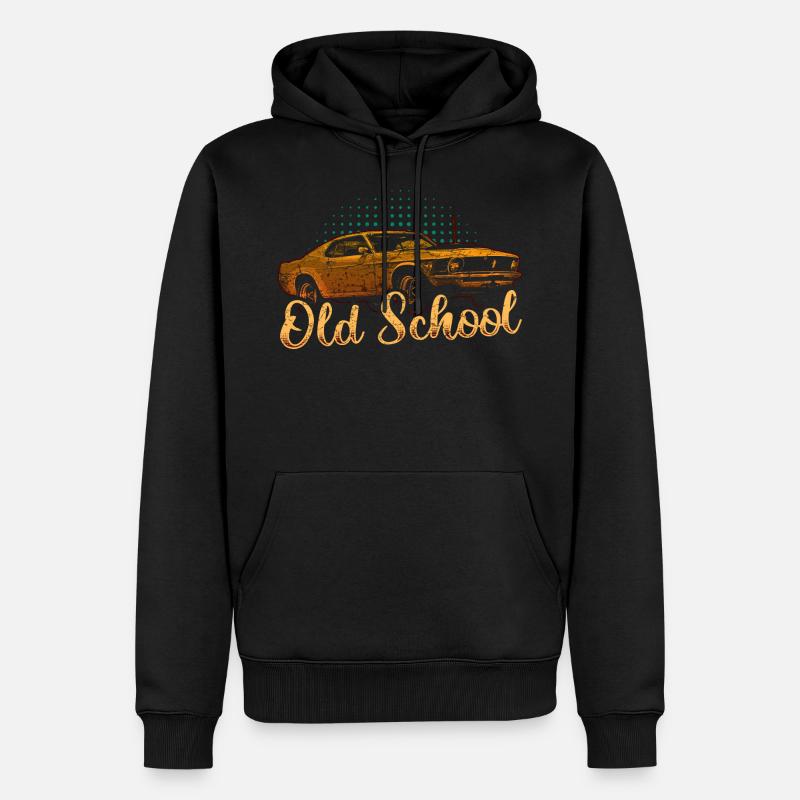Oldtimer Auto - Männer Premium Bio Hoodie - Schwarz